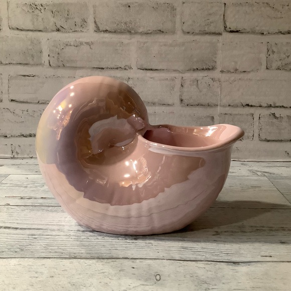 Rae Dunn Ceramic Pink Calm Lustrous Shell Decor - Picture 2 of 5